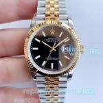 EW Factory Replica Rolex Datejust 36MM Watch Black Dial Replica Rolex